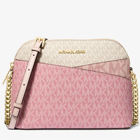 🌷 Michael Kors Jet Set Travel Medium Color-Block Signature Logo Crossbody Bag 🌷 - Picture 3 of 16